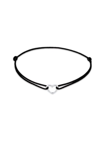 Elli Armband 925 Sterling Silber Herz in Schwarz