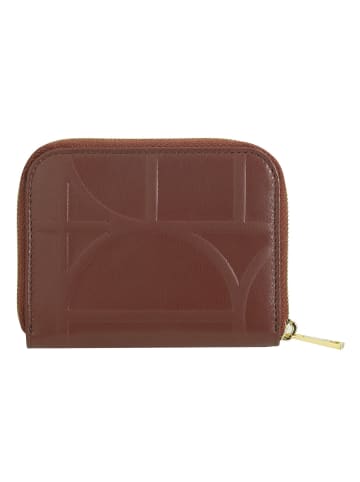 DuDu Up Geldbörse Leder 10 cm in choccolate-lilac