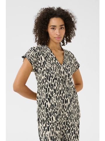 Kaffe Ärmellose Bluse BPanika Casual fit in Turtledove/Black Paint Print