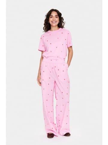 SAINT TROPEZ Casual Hose JalineSZ Lockere Passform in Bonbon Flame Hearts