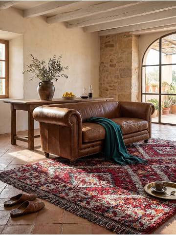 KADIMA DESIGN Hochflor-Teppich Flauschig TAFRAUT Berber Wohnzimmer Wohnlich in Rot