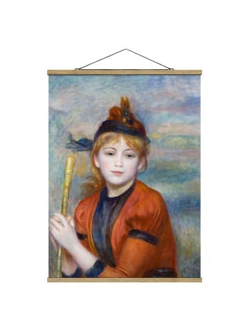 WALLART Stoffbild - Auguste Renoir - Die Spaziergängerin in Rot