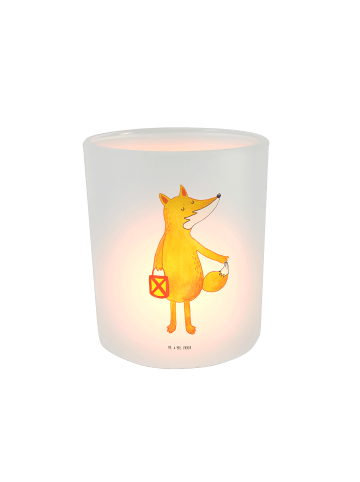 Mr. & Mrs. Panda Glas Windlicht Fuchs Laterne ohne Spruch in Transparent