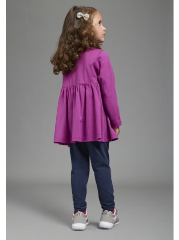 Kidsworld Langarmshirt & Leggings in beere/marine