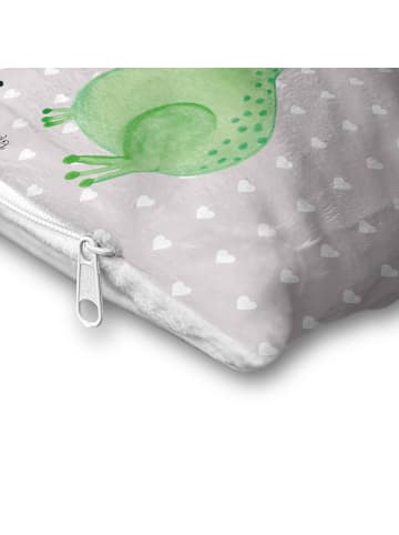 Mr. & Mrs. Panda 80x40 Pärchen Kissen Frosch Liebe ohne Spruch in Grau Pastell