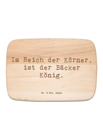 Mr. & Mrs. Panda Schneidebrett Spruch Bäcker Krönung mit Spruch in Transparent