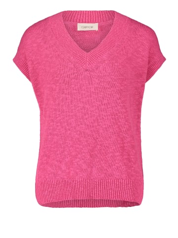 CARTOON Strickpullover mit V-Ausschnitt in Fuchsia Rose