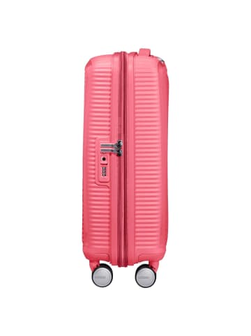 American Tourister Soundbox - 4-Rollen-Kabinentrolley 55 cm erw. (gelb) in sun kissed coral