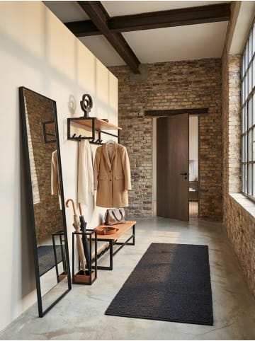 KADIMA DESIGN Rustikale Wandgarderobe, Akazienholz & Metall, Natürliche Baumkante