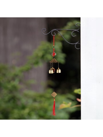 2 x Windspiel in Gold/ Rot