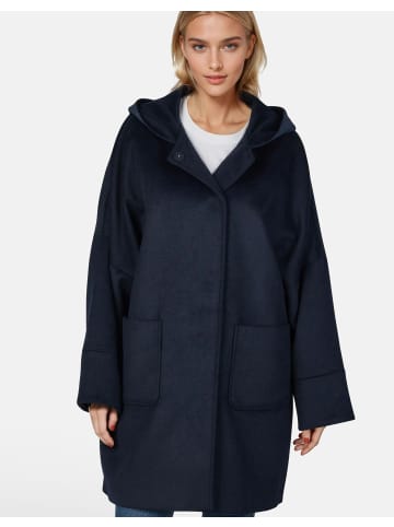 WHITE LABEL  Wollmantel in marine