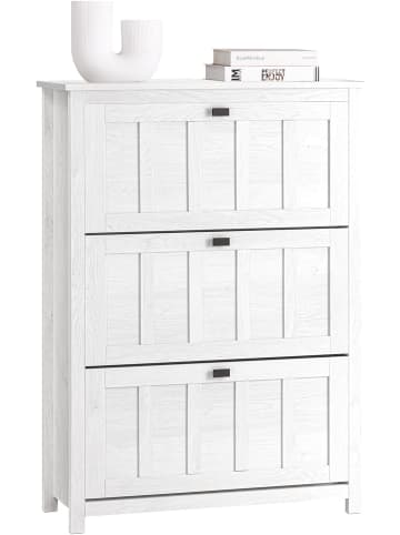 SoBuy Schuhkipper in Weiß - (B) 80 x (H)111 x (T)30cm