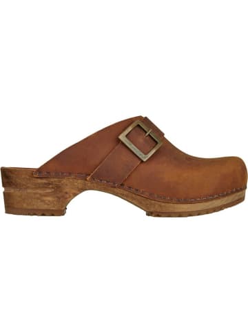 Sanita Comfortwear Clog "WOOD-URBAN OPEN" in Braun