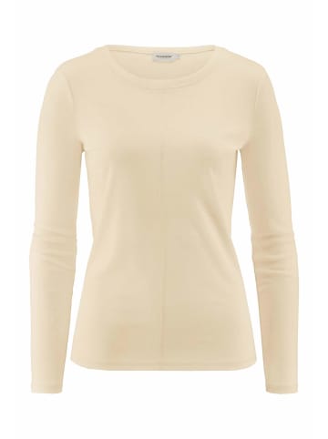 Hessnatur Hessnatur Longsleeve Slim aus Bio-Schurwolle und TENCEL™ Lyocell in vanille