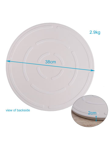 Intirilife Cordierit Pizzastein für Ofen Brot Backen Flammkuchen Backstein in Beige