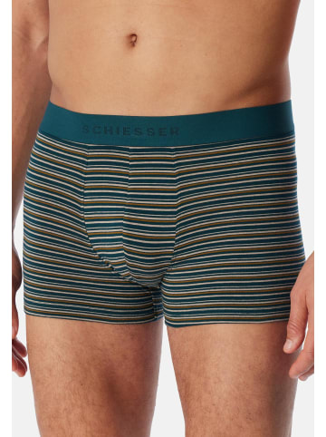 Schiesser Retro Short / Pant 95/5 Cotton in Petrol / schwarz