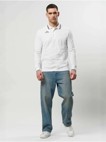 Kappa Poloshirt KMLogo in white-blue marine