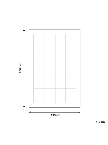 Beliani Bettdecke KOUTRA in Weiß - (W) 135 x (H) 2 x (L) 200 cm
