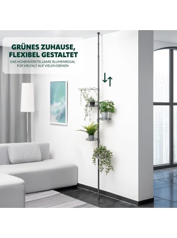 bremermann Teleskop-Blumenregal grau