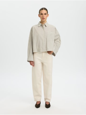 SELECTED FEMME Cropped Boxy Shirt in Pure Cashmere