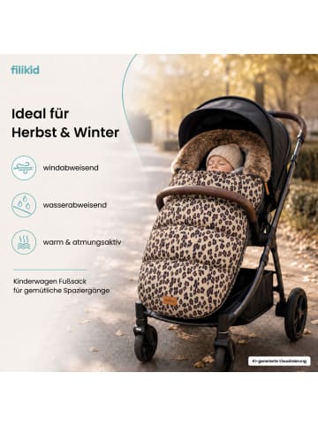 fillikid Winterfußsack Manaslu Reflect Exklusiv in Leopard
