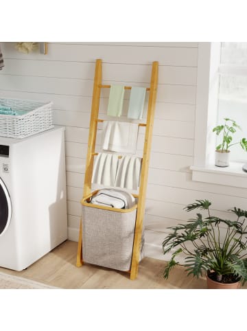 HOMCOM Badezimmer Regal in Cremeweiß 43L x 35B x 133H cm