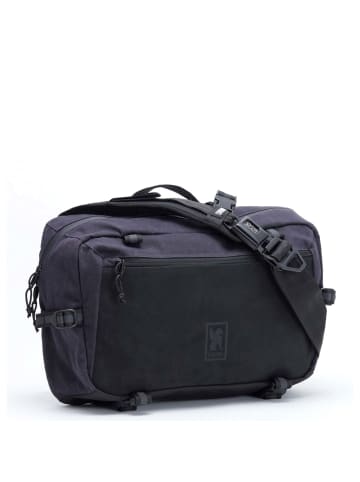 CHROME Kadet Max - UmhÃ¤ngetasche 15" 39.5 cm (steel blue) in black canvas leather