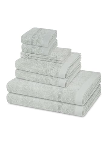 Ross 2 X Wasch- 2 X Gäste- 2 X Dusch- 2 X Handtuch im Set Rubin in Eukalyptus