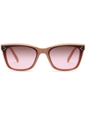 styleBREAKER Nerd Sonnenbrille in Rose / Braun-Rose Verlauf