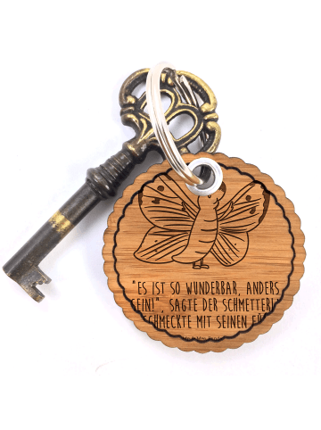 Mr. & Mrs. Panda Anhänger Schmetterling Zitronenfalter mit Spruch in Braun