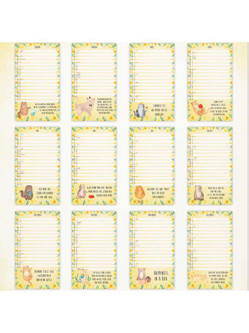 Mr. & Mrs. Panda Terminkalender 2026 Katze Collection mit Spruch in Weiß