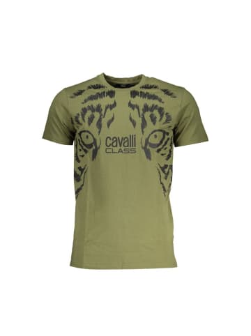 cavalli CLASS Grünes Baumwoll-T-Shirt