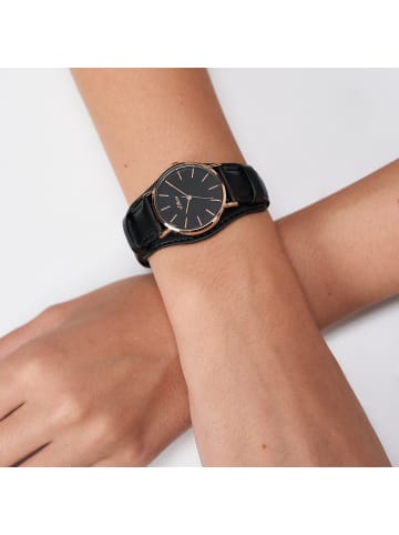 s.Oliver Armbanduhr Flexible Time in schwarz