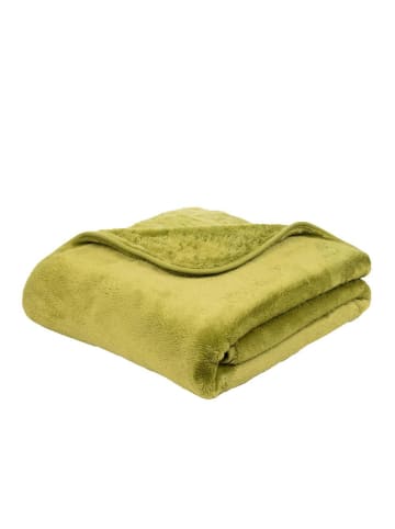 Gözze Wohndecke Cashmere-Feeling 220x240 in limonegrün