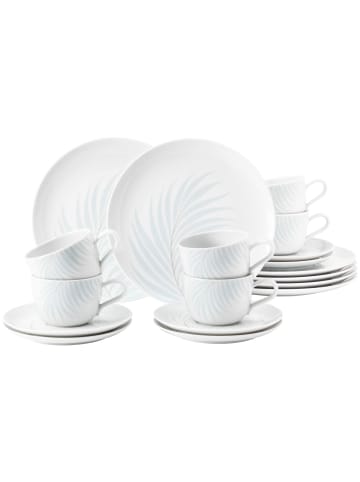 Seltmann Weiden 18er Set Kaffeeservice Liberty Mediterranean in weiß-blau