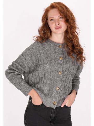 DreiMaster Damen Cardigan in Grau Melange