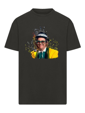 F4NT4STIC Oversize T-Shirt TV Times Elton John At The Piano 1977 in schwarz