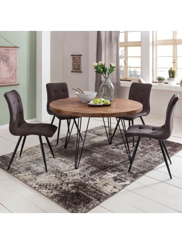 KADIMA DESIGN Esstisch | Sheesham, ø120x78cm, Massivholz, 4 Personen