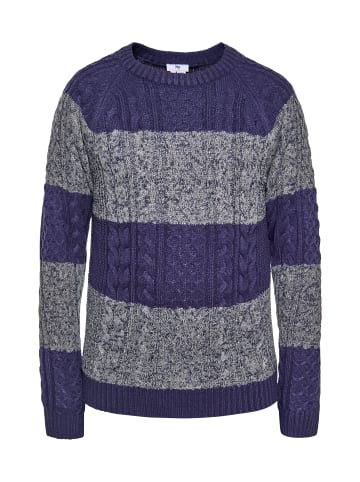 MO Strick Pullover in Marine Grau Melange