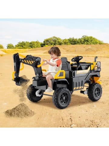 COSTWAY 24V Kinder Elektroauto mit Schaufel in Gelb