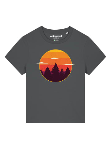 wat? Apparel T-Shirt Sunset forest in Grau