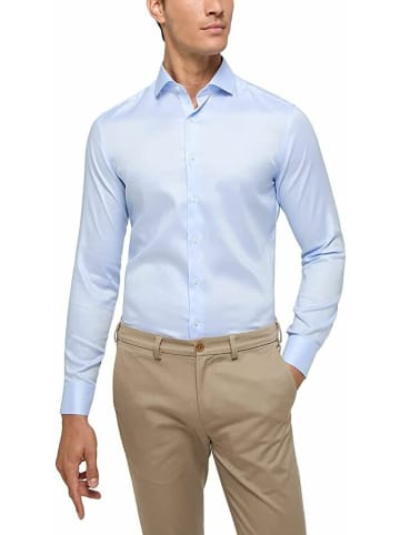 Eterna Langarm Business Hemd für Herren in hell-blau