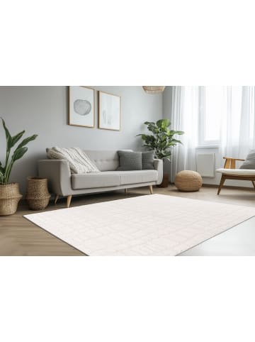 Vivorum Wohnzimmer / Schlafzimmer  Kurzflor Teppich Angel 125 in elfenbein
