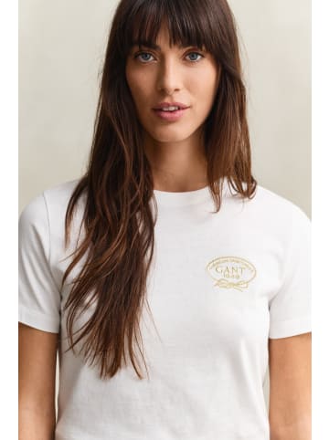 Gant T-Shirt in ecru