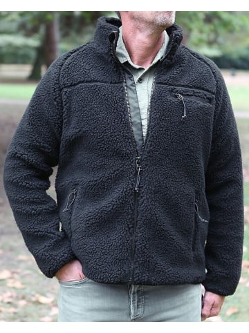 Brandit Fleecejacke/Fleecepullover "Teddyfleece Jacket" in Schwarz