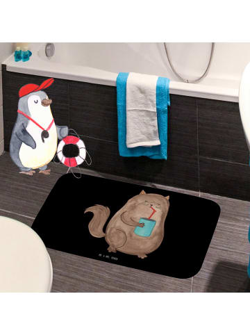 Mr. & Mrs. Panda Badematte Katze Dose ohne Spruch in Schwarz