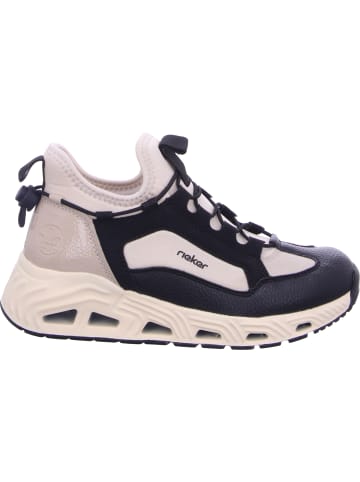rieker Sneaker in schwarz/schwarz/crema
