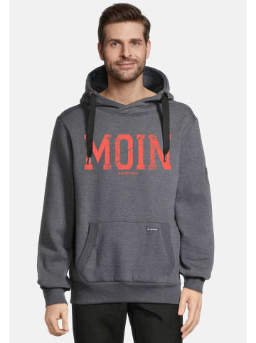 Salzhaut Hoodie HEFF - MOIN in Anthra-Neon Red