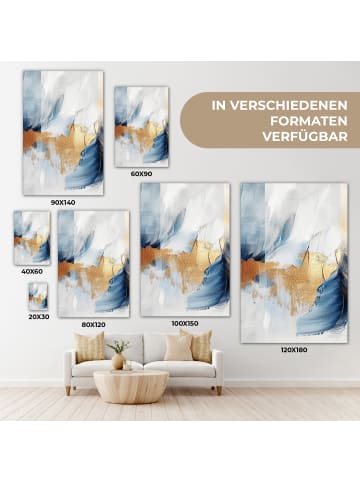 MuchoWow Leinwand Bilder Abstrakt gold