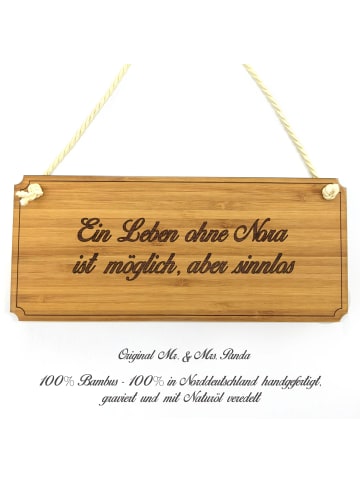 Mr. & Mrs. Panda Türschild Nora mit Spruch in Keine Angabe